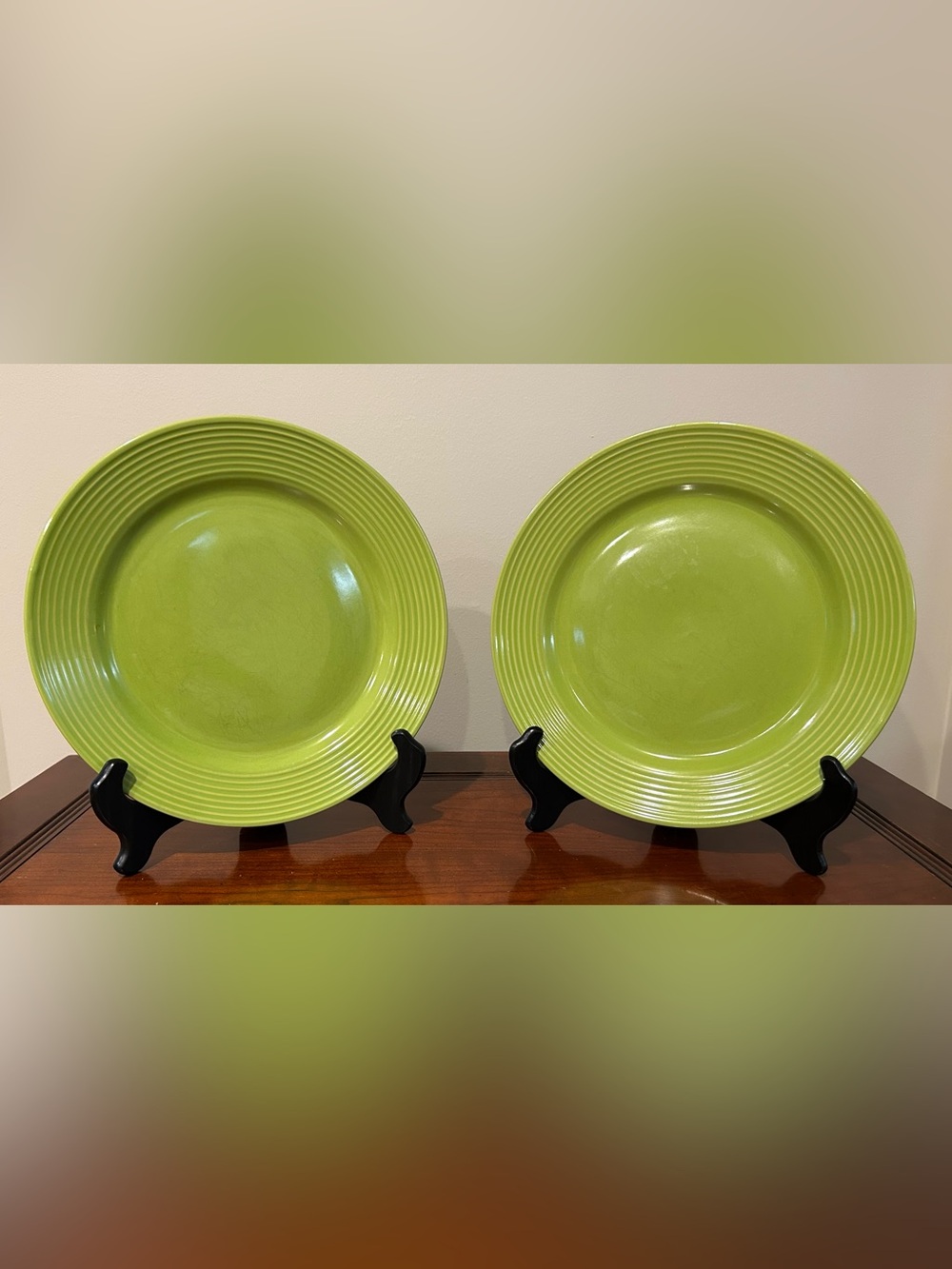 Royal Norfolk Green Stoneware Dinner Plate - Set of 2